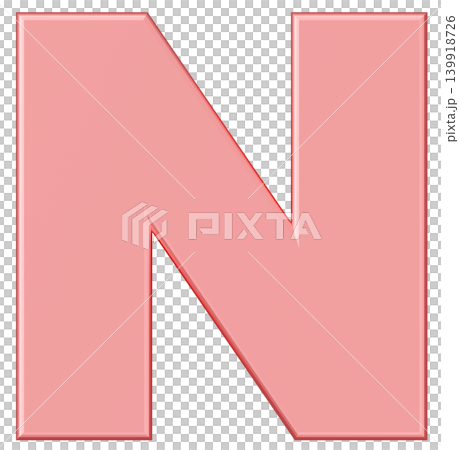 3D Material_Alphabet_N_Pink 3D Material_Alphabet_N_Pink 139918726