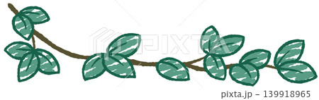 手描き風のライン装飾 枝葉 手描き風のライン装飾 枝葉 139918965