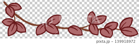 Hand-drawn style line decorations, branches and leaves 139918972