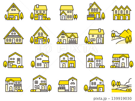 欧風住宅アイコン09　European-Style Home Icon 139919030