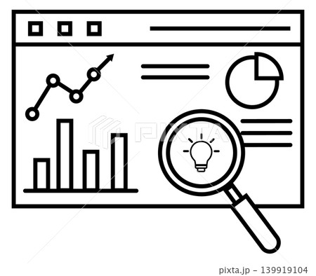 Actionable Insights icon. Data Exploration sign. flat style. Actionable Insights icon. Data Exploration sign. flat style. 139919104