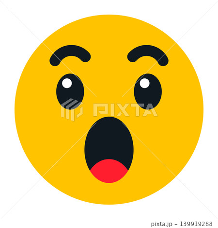 Surprised wow emoji face icon illustration, yellow shocked reaction emoticon for social media, chat, sticker, app and interface design Surprised wow emoji face icon illustration, yellow shocked reaction emoticon for social media, chat, sticker, app and interface design 139919288