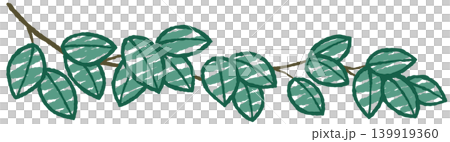 Hand-drawn style line decorations, branches and leaves Hand-drawn style line decorations, branches and leaves 139919360