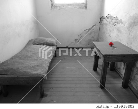 Cell in Sachsenhausen concentration camp in Germany Cell in Sachsenhausen concentration camp in Germany 139919802