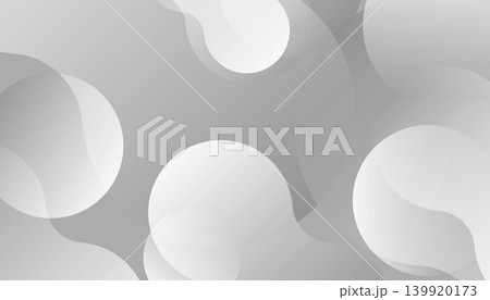 Abstract white flow fluid liquid overlap on gray gradient background, Vector illustration 139920173