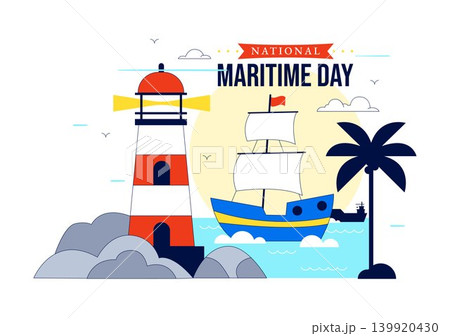 World Maritime Day Vector Illustration Featuring Lighthouse, Cargo Ship, Ocean Transport, Harbor Navigation and Marine Industry Design World Maritime Day Vector Illustration Featuring Lighthouse, Cargo Ship, Ocean Transport, Harbor Navigation and Marine Industry Design 139920430