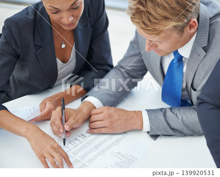 Documents, teamwork and business people in a meeting, financial planning and brokers with deadline and schedule. Stats, group and paperwork with cooperation and accountant with paperwork and talking Documents, teamwork and business people in a meeting, financial planning and brokers with deadline and schedule. Stats, group and paperwork with cooperation and accountant with paperwork and talking 139920531