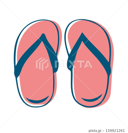 Pink Flip Flops Doodle Drawing Clipart Art 139921261