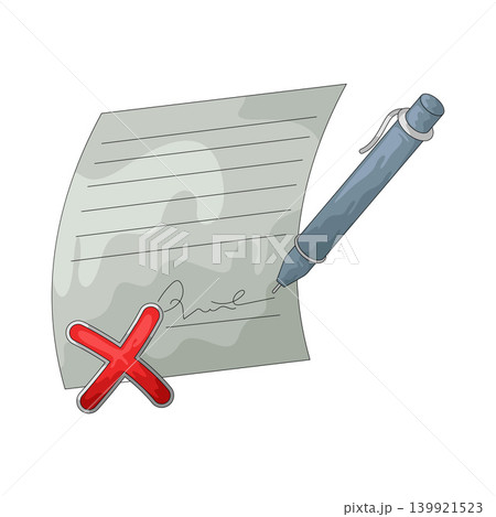 Illustration of Fake Signature 139921523