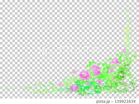 Floral and green background material, white background Floral and green background material, white background 139921639