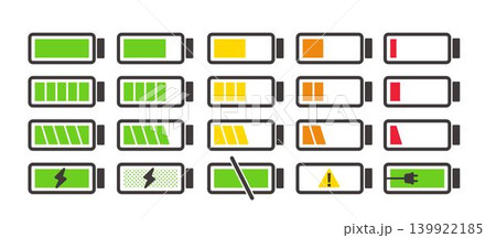 充電や電池のベクターイラスト素材 139922185