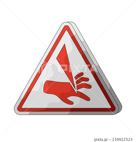 Illustration of Warning Sharp Edge 139922523