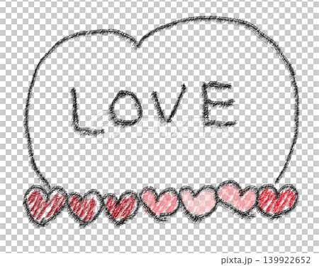 LOVE Heart Decoration (Hand-drawn illustration material) LOVE Heart Decoration (Hand-drawn illustration material) 139922652