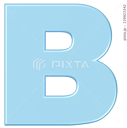 3D素材_アルファベット_B_水色 139923342