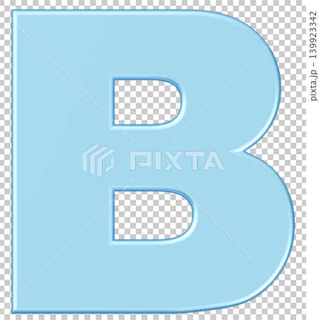 3D素材_アルファベット_B_水色 139923342
