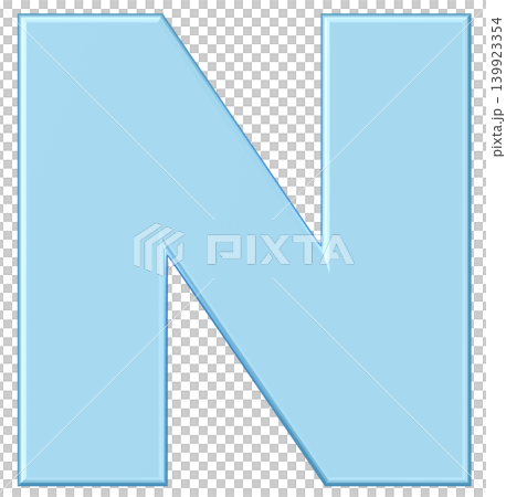 3D材質_字母_N_淺藍色 3D材質_字母_N_淺藍色 139923354