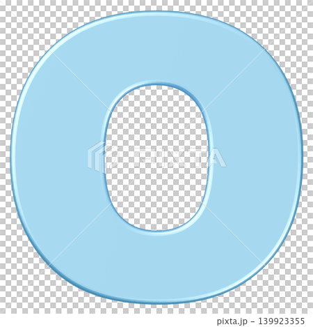 3D材質_字母O_淺藍色 3D材質_字母O_淺藍色 139923355