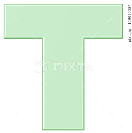3D素材_アルファベット_T_黄緑 3D素材_アルファベット_T_黄緑 139923384