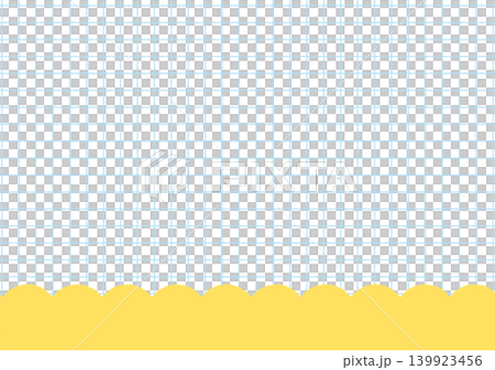 Hand-drawn style blue grid background with yellow scalloped edge. Hand-drawn style blue grid background with yellow scalloped edge. 139923456
