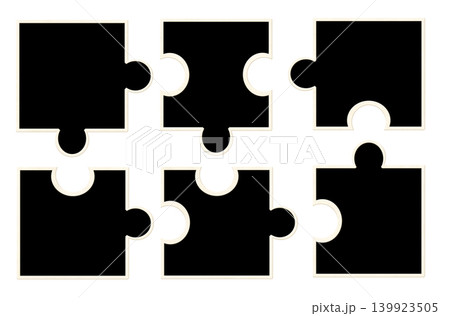 Template collage with six puzzle-shaped retro frame photo. Moodboard pictures album grid for scrapbooking. Vintage style mood board layout. Isolated on white background. Copy space for text and photo Template collage with six puzzle-shaped retro frame photo. Moodboard pictures album grid for scrapbooking. Vintage style mood board layout. Isolated on white background. Copy space for text and photo 139923505
