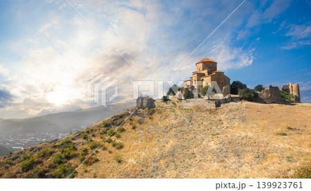 Jvari Monastery, Georgian Orthodox monastery of the 6th century on the hill. Jvari. Georgia. 139923761
