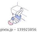 変な体勢でスマホの動画を見る男の子のイラスト素材 139923856