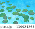 水面に浮かぶ蓮の葉 139924263