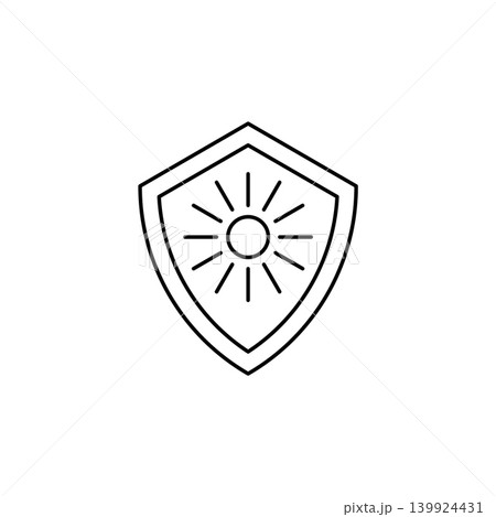 Sun protection icon Sun protection icon 139924431