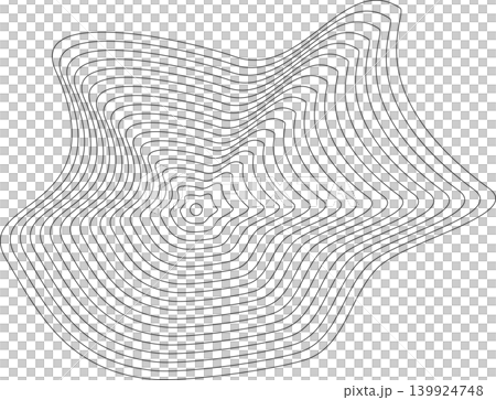 Liquid shape made of lines with blend effect. Modern design Liquid shape made of lines with blend effect. Modern design 139924748