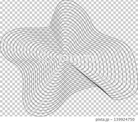 Liquid shape made of lines with blend effect. Modern design Liquid shape made of lines with blend effect. Modern design 139924750