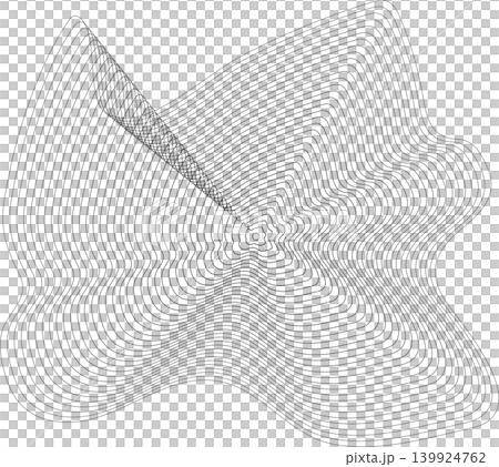 Liquid shape made of lines with blend effect. Modern design Liquid shape made of lines with blend effect. Modern design 139924762