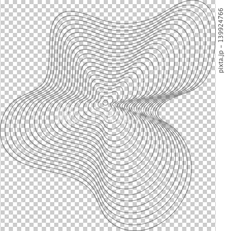 Liquid shape made of lines with blend effect. Modern design Liquid shape made of lines with blend effect. Modern design 139924766