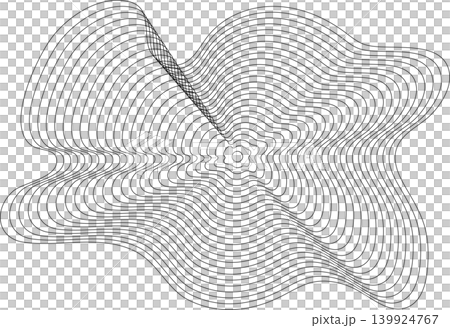 Liquid shape made of lines with blend effect. Modern design Liquid shape made of lines with blend effect. Modern design 139924767