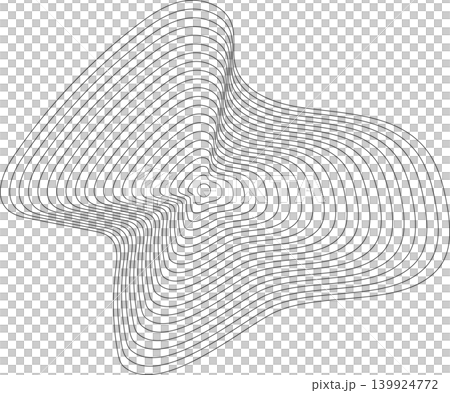 Liquid shape made of lines with blend effect. Modern design Liquid shape made of lines with blend effect. Modern design 139924772