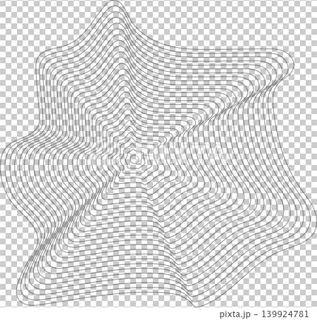Liquid shape made of lines with blend effect. Modern design 139924781