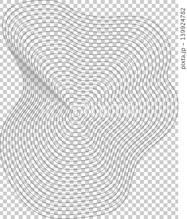 Liquid shape made of lines with blend effect. Modern design 139924782