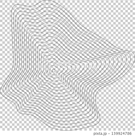 Liquid shape made of lines with blend effect. Modern design 139924786