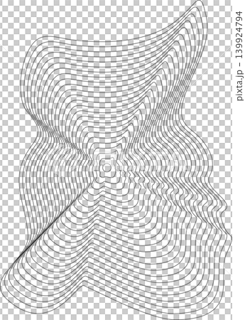 Liquid shape made of lines with blend effect. Modern design 139924794