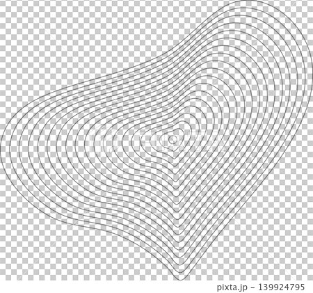 Liquid shape made of lines with blend effect. Modern design 139924795