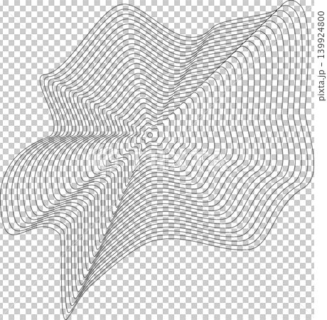 Liquid shape made of lines with blend effect. Modern design Liquid shape made of lines with blend effect. Modern design 139924800