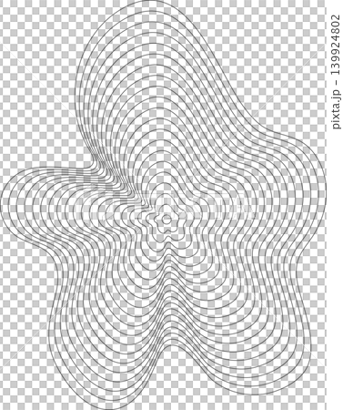 Liquid shape made of lines with blend effect. Modern design Liquid shape made of lines with blend effect. Modern design 139924802