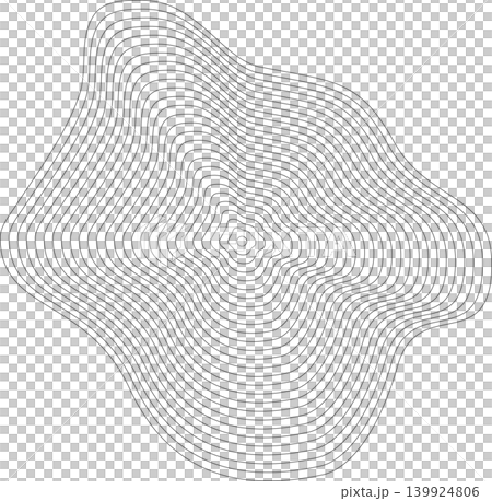 Liquid shape made of lines with blend effect. Modern design 139924806