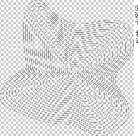 Liquid shape made of lines with blend effect. Modern design Liquid shape made of lines with blend effect. Modern design 139924829