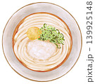 リアルな「ぶっかけうどん」の俯瞰イラスト 139925148