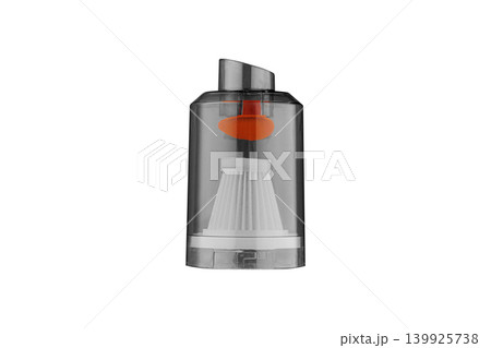 Replacement brush for portable handheld vacuum cleaner. Industrial plastic attachment on a white background. 139925738