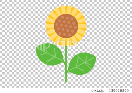 シンプルなひまわりのベクターイラスト シンプルなひまわりのベクターイラスト 139926890
