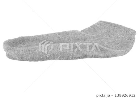 sock color gray isolated on white background sock color gray isolated on white background 139926912