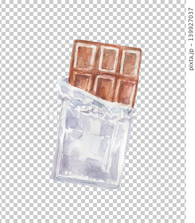 板チョコの水彩イラスト 139927037