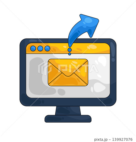 Illustration of send mail Illustration of send mail 139927076