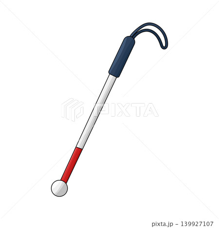 Illustration of white cane 139927107